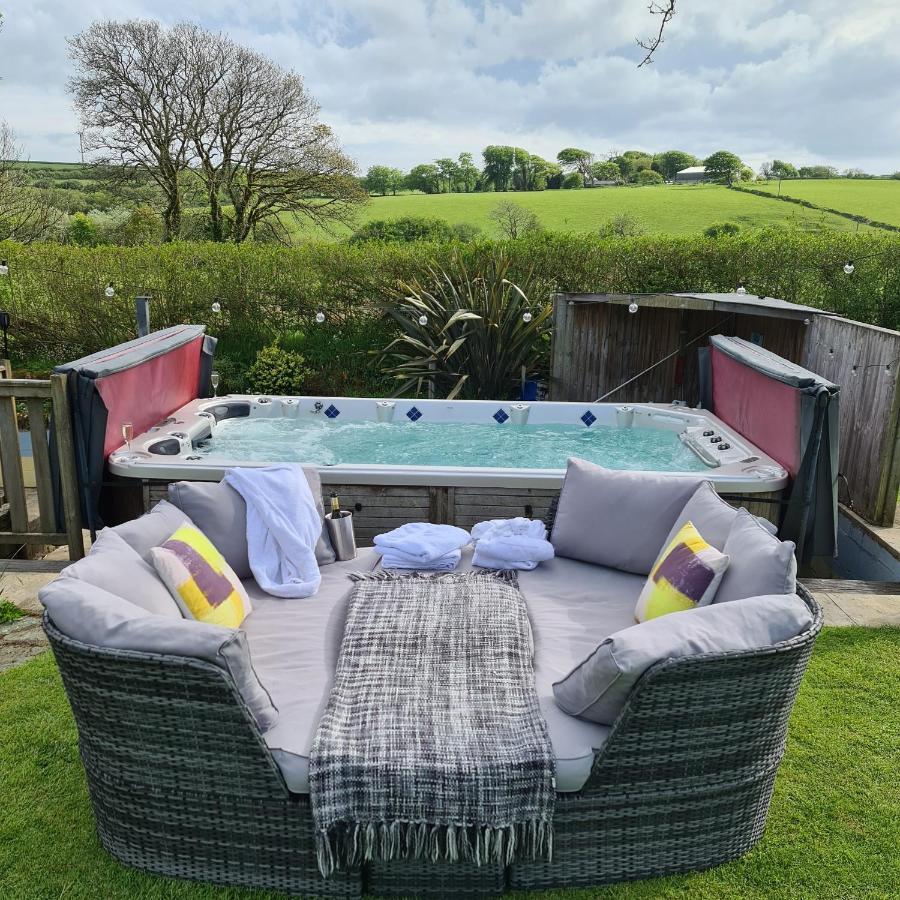Ta Mill Cottages & Lodges - Meadowview Chalet 1 朗斯顿 外观 照片